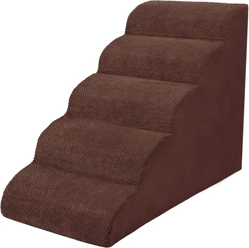 Miniatura 16 de Escaleras para perros pequeños, rampa de espuma de alta densidad para perros, escalones extra anchos antideslizantes para camas altas o sofá