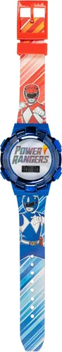 Miniatura 6 de Power Rangers - Reloj para niños, bisel iluminado con luces giratorias, pantalla LCD, fácil de leer, correa de plástico ajustable, perfecto
