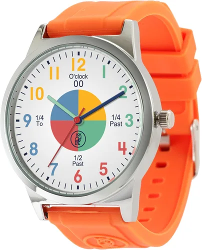 OWLCONIC Reloj analógico para niños Relojes para niñas y niños de 7 a 12 años Reloj analógico para niños Herramienta de enseñanza para decir la