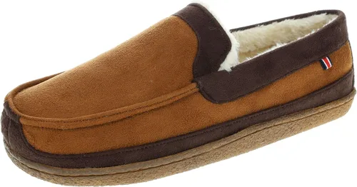IZOD - Pantuflas tipo mocasín de dos tonos para hombre, cálidas, suaves, clásicas y sin cordones, tallas de 8 a 13 para hombre