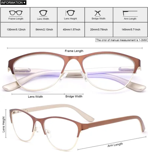 Miniatura 5 de Gafas de lectura progresivas multifocal, con bisagra de resorte, bloqueo de luz azul, multifocal, sin línea, para mujeres y hombres