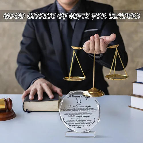 Miniatura 4 de FairySandy Regalos de abogado para hombres y mujeres, placa de decoración de escritorio de oración de abogado, regalos cristianos para abogados