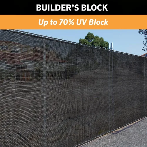 Miniatura 2 de Coolaroo Builder's Block - Pantalla de privacidad para construcción, tela resistente a desgarros, para vallas, lugares de trabajo y protección