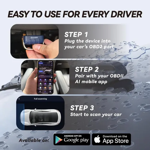 Miniatura 5 de Escáner OBD2 Bluetooth herramienta de diagnóstico compatible con iOS y Android, lector de código de coche OBD II para vehículos - Sin cuota