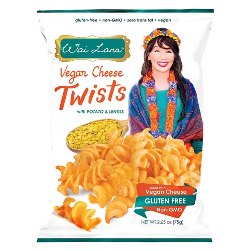 Miniatura 10 de Wai Lana Chips Rice Crisps - Queso Nacho, sin gluten, vegano, sin OMG, 2.65 oz (12 unidades)