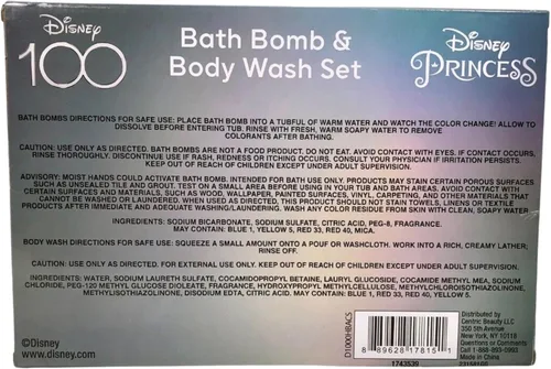 Miniatura 3 de Disney Princess - Juego de bombas de baño y gel de baño, juego de 8 piezas con 4 gel de baño perfumado y 4 bombas de baño, 4 dijes sorpresa y 4