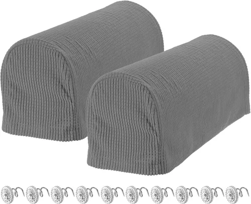 Miniatura 12 de uxcell Fundas elásticas para reposabrazos antideslizantes para sillas, sofás, fundas de brazo para sofá reclinable, 1 juego con pasadores giratorios