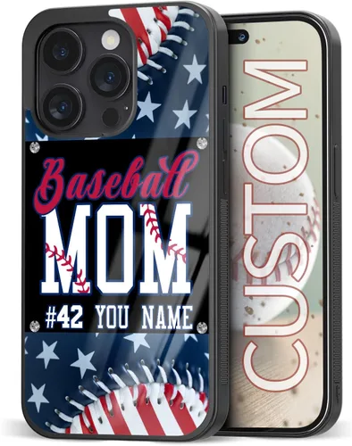 Miniatura 8 de Fundas de teléfono personalizadas con texto en inglés "Baseball Mom" para Samsung Galaxy A02 A03 A10 A13 A42 A51 A52 A53 A71 A73 4G 5G iPhone Moto