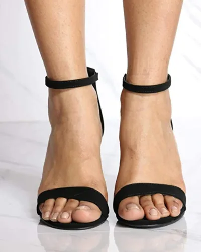 Miniatura 4 de TOP Moda, Hannah-1 - Sandalias de tacón alto a la moda, con correa en el tobillo para mujer