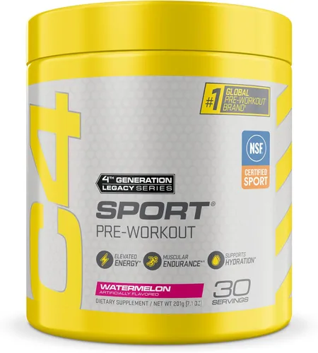 Miniatura 9 de Cellucor C4 Sport - Polvo de preentrenamiento frambuesa azul, energía pre entrenamiento con 0.11 oz de creatina + 135 mg de cafeína y mezcla