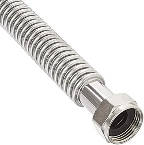 EZ-Fluid FIP de 1-1/2 pulgadas x FIP de 1-1/2 pulgadas, conector de calentador de agua de acero inoxidable corrugado flexible de 18 pulgadas para
