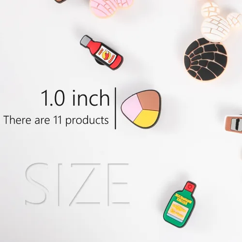 Miniatura 2 de Maxun - Dijes para zapatos de inspiración mexicana 22 piezas para decoración de zapatos mexicanos para zuecos de PVC bonitos suministros