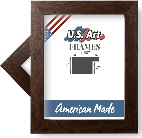 Miniatura 62 de Marco de fotos de 4 x 6 pulgadas, acabado envuelto suave, plano de 1.25 pulgadas de ancho, negro tradicional, MDF compuesto de madera 100% americana