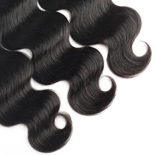 Miniatura 8 de ALLRUN Paquetes de Ondas Corporales con Cierre Cabello Humano 12 14 16 Pulgadas+10 Cierre Tejidos Corporales 3 Paquetes y Cierre Parte Libre 100%