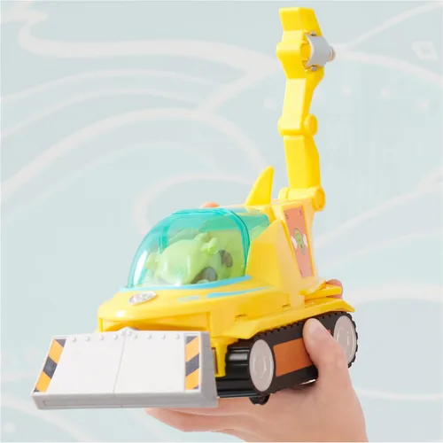 Miniatura 2 de Paw Patrol Aqua Pups Rubble - Vehículo transformable de tiburón martillo con figura de acción coleccionable, juguetes para niños a partir de 3 años