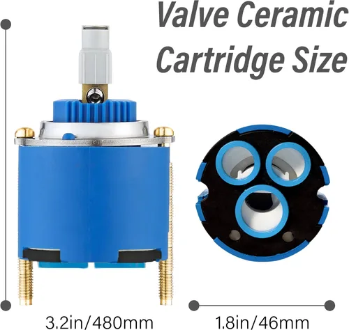 Miniatura 2 de Cartucho de grifo de 1.811 in, repuesto de cartucho de grifo, compatible con Grohe 46048000 grifo de una sola manija y grifo de fregadero, utilizado