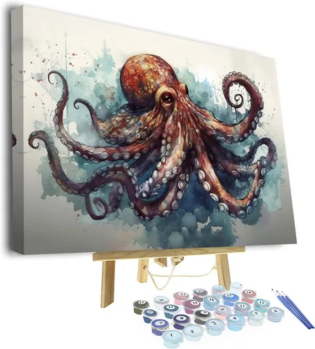 Miniatura 9 de TUMOVO Pintura por números para adultos y niños, rana sentada en una rama, pintura por números, pinturas al óleo, artes y manualidades, kits