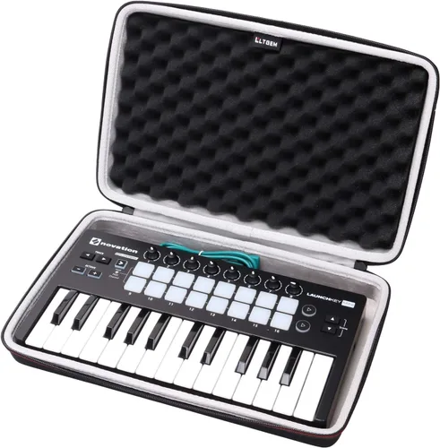 Miniatura 2 de LTGEM - Funda rígida de EVA para Novation Launchkey Mini teclado USB de 25 notas controlador MK2 - Bolsa protectora de viaje para almacenamiento