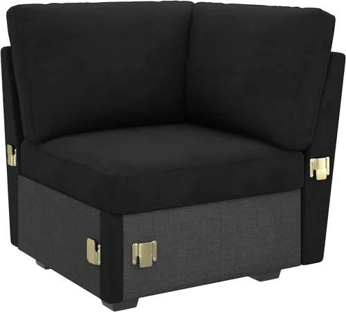 Miniatura 16 de HONBAY - Reposabrazos modulares para sofá cama modular, par de reposabrazos para sofá cama modular, color beige