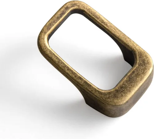 Goo-Ki - Tiradores para armario de latón antiguo con centros de agujero de 0.6" (16MM), tiradores retro de aleación de zinc para cajones, armarios,