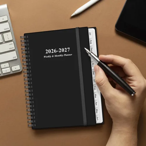 Miniatura 8 de Libro de citas y planificador 2026 - Planificador por hora de enero 2026 a diciembre 2026, agenda semanal de citas 2026 con intervalos de 30 Negro