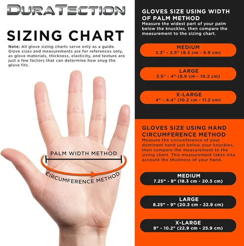Miniatura 3 de Dura-Gold Duratection - Guantes desechables de nitrilo con textura de diamante, 8 mil color naranja