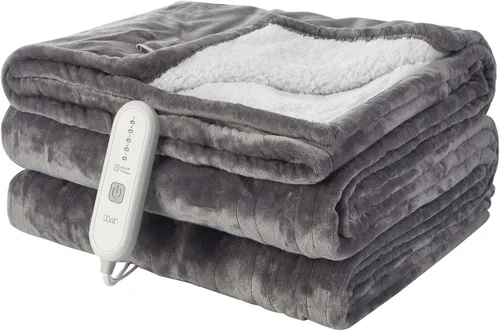 Miniatura 9 de Manta eléctrica tamaño King – Manta térmica con doble control, 5 niveles de calefacción, 10 horas de apagado automático, manta de calentamiento
