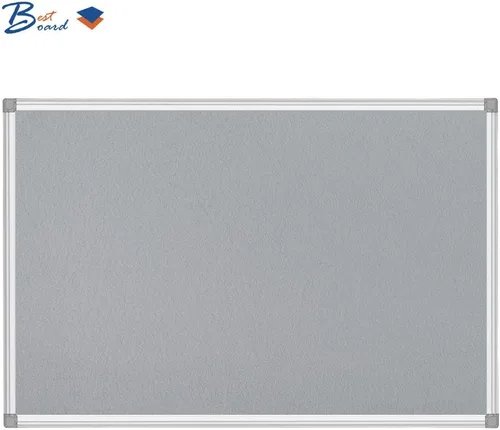 Miniatura 2 de Tablero de anuncios gris, tablero de fieltro de 24 x 36 pulgadas, tablero de notas, tablero de mensajes, administrador de notas con marco