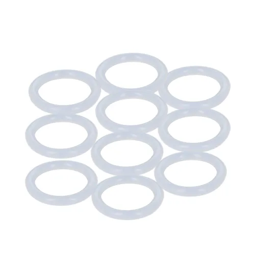 Othmro 10 anillos de sellado de silicona planos blancos, 0.630 x 0.866 x 0.118 in (IDxODxTHK) junta tórica redonda para grifo, ducha, arandelas,