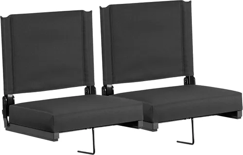 Miniatura 39 de Flash Furniture - asiento cómodo para usar en gradas de Flash - soporta 500 libras Silla de estadio ligera con asa y asiento ultra acolchado