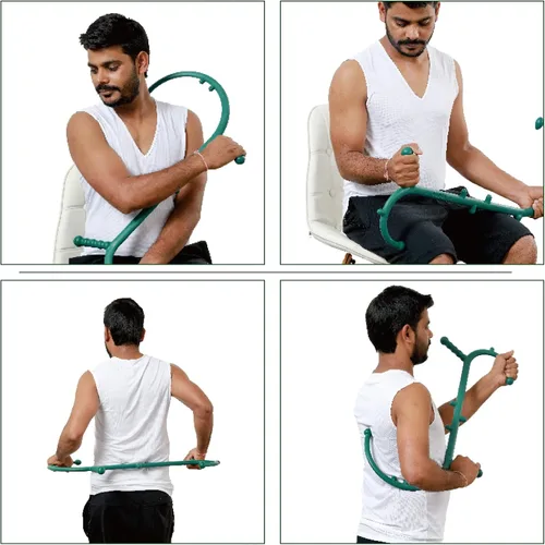 Miniatura 5 de Caña de Masaje Shrdaepe para Puntos de Activación, Tejido Profundo Corporal, Masajeador Manual para Espalda, Cuello, Hombros, Piernas y Pies, Verde