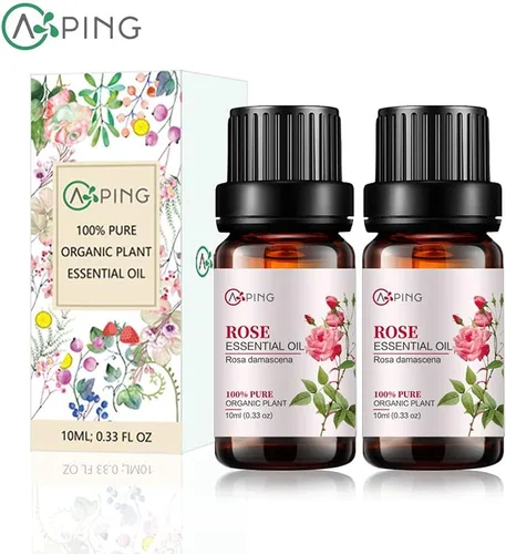 Miniatura 7 de Paquete de 2 aceites esenciales de rosa 100% puro orgánico natural (rosa damascena) aceite de rosa para difusor, aroma, spa, masaje, yoga, perfume