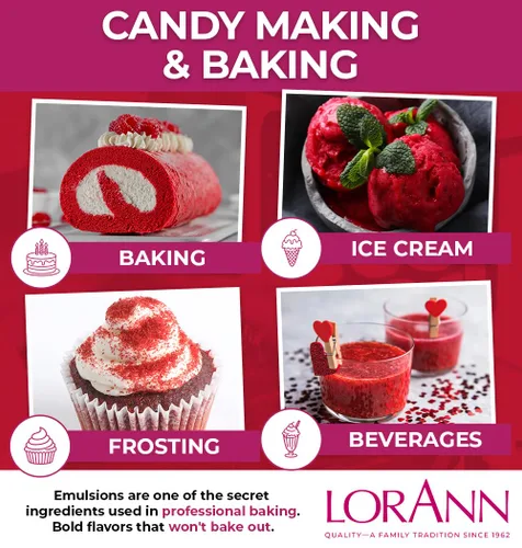 Miniatura 5 de LorAnn. Emulsión de Red Velvet para panadería, botella de 16 onzas.