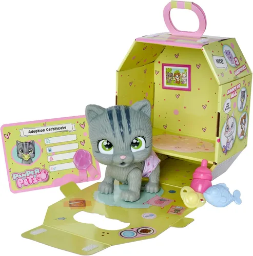 Miniatura 5 de Simba Pamper Petz - Gato para niños de 3 años en adelante, función de beber y mojar, juguete de conejo para jugar con sorpresa y pata mágica