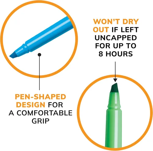 Miniatura 7 de BIC Brite Liner - Resaltadores con punta de cincel para líneas anchas y finas, paquete de 24 unidades en varios