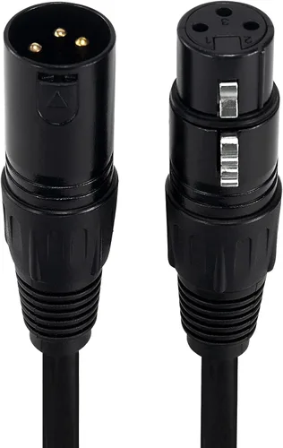 Miniatura 7 de MFL. Cable DMX flexible de 50 pies, 22 AWG, señal de 3 pines (compatible con XLR) macho a hembra, cable para iluminación de escenario, luces de DJ
