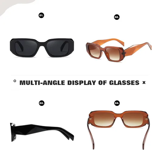 Miniatura 3 de Y2k - Gafas de sol cuadradas para mujer y hombre, diseño de moda, estilo retro, a la moda, con protección UV