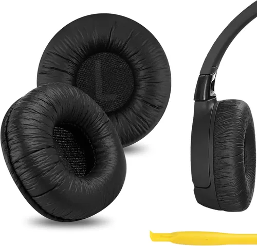 Geekria Almohadillas de repuesto de cuero sintético para auriculares JBL JR300, JR300BT, T450BT, T500BT, Tune 500, Tune 500BT, Tune 510BT, Tune