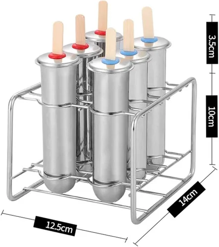 Miniatura 2 de Joyeee Molde de paletas de acero inoxidable, molde para paletas de hielo, molde para hacer helados, pastelillos, molde para hacer paletas
