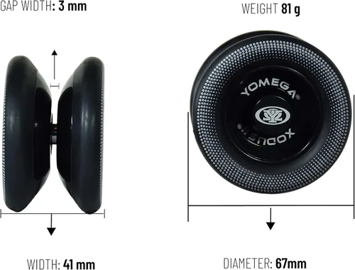 Miniatura 4 de Yomega Xodus II YoYo: incluye tecnología de rodamientos de rodillos, llantas de goma y diseño en forma de ala, juego profesional de nivel intermedio