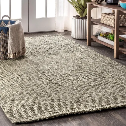 Miniatura 14 de Eyely FRN102C-2 - Alfombra de pasillo de fibra natural tejida a mano de yute grueso para interiores, bohemia; rústica; vintage, dormitorio, cocina