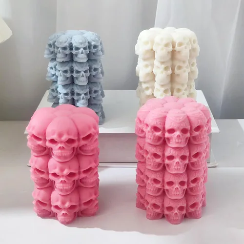 Miniatura 6 de Molde de vela de Halloween para hacer velas, molde de silicona 3D para fundición de resina, bricolaje yeso, arcilla polimérica, decoración del hogar