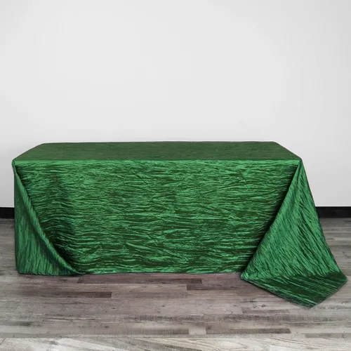 Miniatura 3 de YOUR CHAIR COVERS - Mantel rectangular de 90 x 132 pulgadas de tafetán arrugado, mantel de lino rectangular para mesas de 6 pies, mantel de mesa