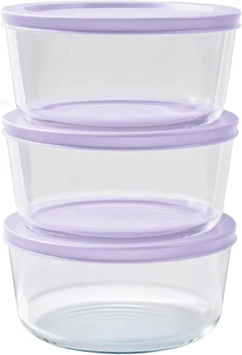 Miniatura 10 de Juego de 8 recipientes de vidrio para almacenamiento de alimentos (4 recipientes + 4 tapas sin BPA), 6.5 tazas, a prueba de fugas, aptos