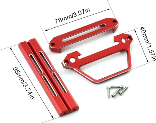Miniatura 4 de kingsea Marco protector de transmisor de metal, accesorios de receptor de transmisor de automóvil a control remoto, piezas de actualización Rojo