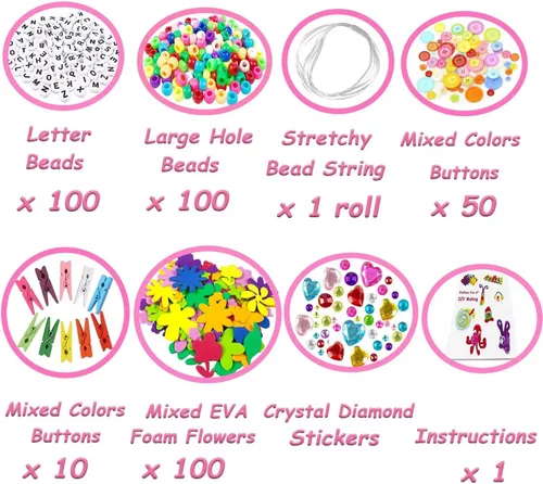 Miniatura 4 de VLUSSO Suministros de artes y manualidades para niños, kits de manualidades, materiales de arte, juego de manualidades para niños con limpiapipas