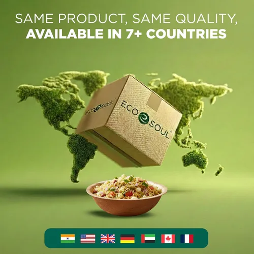 Miniatura 7 de ECO SOUL Cuencos desechables de hoja de palma como bambú, 16 onzas, redondo, paquete de 20 unidades, vajilla biodegradable y compostable para servir