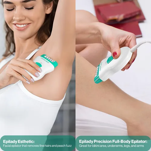 Miniatura 4 de Epilady Paquete de dispositivos de depilación facial y corporal, depiladora eléctrica con cable de velocidad para mujeres con removedor de vello