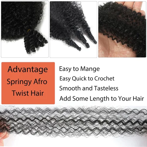 Miniatura 3 de Marley Twist - Cabello trenzado de 10 pulgadas, cabello trenzado preseparado y afro trenzado, 8 paquetes para rastas sintéticas desgastadas