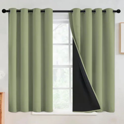 Miniatura 28 de SimpleHome - Cortinas opacas 100% para recámara, cortinas de ventana con ojales beige, con aislamiento térmico, cortinas de oscurecimiento